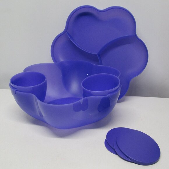 NEW! Tupperware Chip 'N Dip Serving Bowl/Tray/Dip Combo - Picture 2 of 7